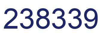 Number 238339 blue image