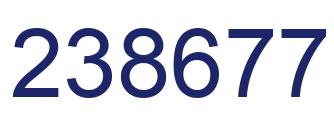 Number 238677 blue image
