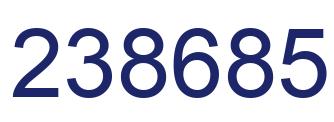 Number 238685 blue image