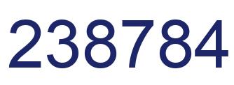 Number 238784 blue image