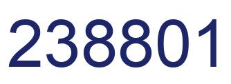 Number 238801 blue image