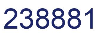 Number 238881 blue image