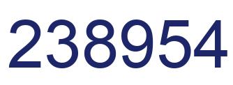 Number 238954 blue image