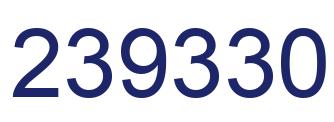 Number 239330 blue image