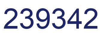 Number 239342 blue image