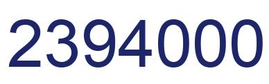 Número 2394000 imagen azul