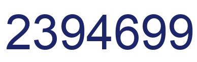 Number 2394699 blue image