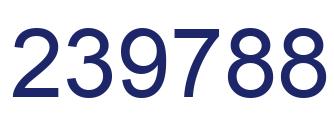 Number 239788 blue image