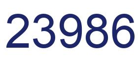 Number 23986 blue image