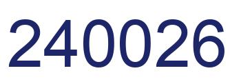 Number 240026 blue image