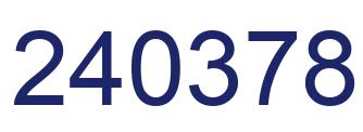 Number 240378 blue image