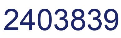 Number 2403839 blue image
