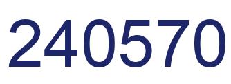 Number 240570 blue image