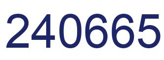 Number 240665 blue image