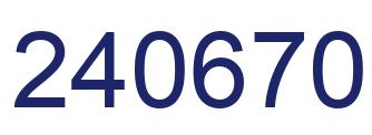 Number 240670 blue image
