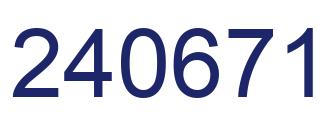 Number 240671 blue image