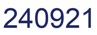 Number 240921 blue image