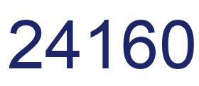 Number 24160 blue image