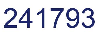 Number 241793 blue image