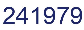 Number 241979 blue image