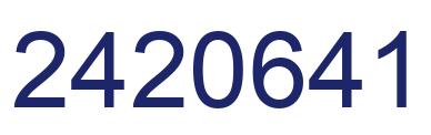 Number 2420641 blue image