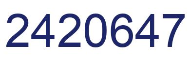 Number 2420647 blue image
