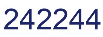 Number 242244 blue image