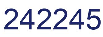 Number 242245 blue image
