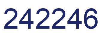 Number 242246 blue image
