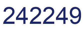 Number 242249 blue image