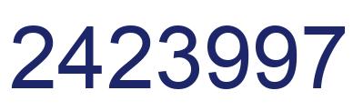 Number 2423997 blue image