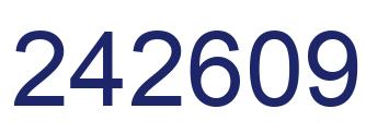 Number 242609 blue image