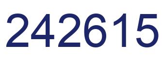 Number 242615 blue image
