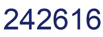 Number 242616 blue image