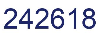 Number 242618 blue image