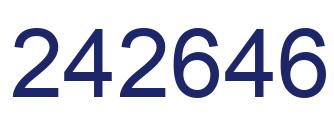 Number 242646 blue image