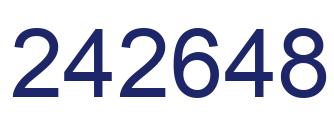 Number 242648 blue image