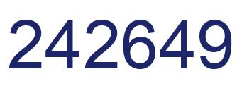 Number 242649 blue image