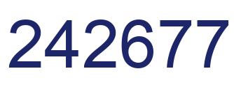 Number 242677 blue image