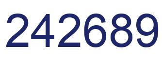 Número 242689 imagen azul