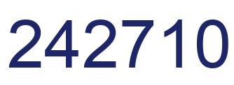 Number 242710 blue image