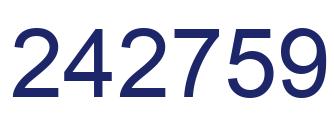 Number 242759 blue image
