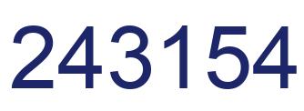 Número 243154 imagen azul