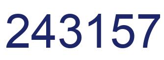 Número 243157 imagen azul