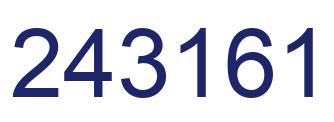 Number 243161 blue image