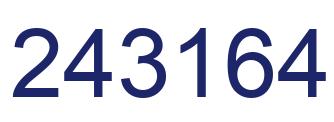 Number 243164 blue image