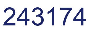 Number 243174 blue image