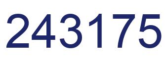 Number 243175 blue image
