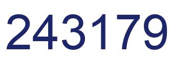 Number 243179 blue image