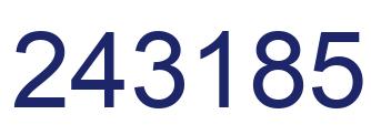 Number 243185 blue image